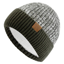 Load image into Gallery viewer, New Unisex Two-Tone Winter Hats Add Fur Lined Men And Women Fashion Warm Beanie Cap Casual Winter Knitted Hats
