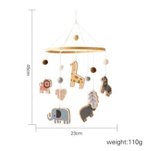Load image into Gallery viewer, Baby Wooden Bed Bell Cartoon Rabbit Mobile
