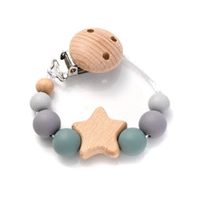 将图片加载到图库查看器，Baby Pacifier Chain Clip Silicone Teether Beads Soother Toy
