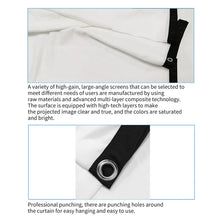 将图片加载到图库查看器，16:9 Portable Projector Screen Simple Projector Curtain 72/84/100/120/150 inch HD Display Screen Home Cinema Theater Movie Home
