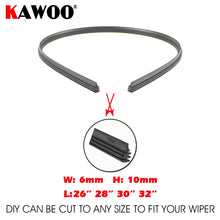 Load image into Gallery viewer, 2pcs High Quality Boneless Frameless Rubber Car Wiper Blade Refill Strips Windscreen 6mm 26"28"30"32" Windshield car accessories
