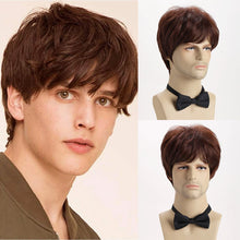 Load image into Gallery viewer, Short  Natural Curly Hair For Male Young Men Heat Resistant Fiber Synthetic Wigs
