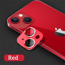 Load image into Gallery viewer, Camera Lens Metal Protector Glass For iPhone 14 13 Pro Max 13 Mini Back Lens Cap On iPhone 14 Plus Full Cover Protective Cases Metal Camera Cover with Tempered Glass Screen Protector
