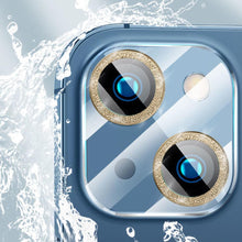 Load image into Gallery viewer, Glitter Camera Lens Protector For iPhone 14 Pro Max Tempered Glass iPhone 11 12 13 Pro Max 14 Plus 13 Mini Lens Protector Tempered Glass Camera Cover Anti Scratch Shockproof Screen Protector Individual Ring
