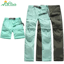 Load image into Gallery viewer, Women's Summer Cargo Pants Women Trekking Sport Quick Dry Trousers Removable Outdoor Camping/Hiking Pants Female Shorts, AW031
