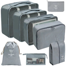 Load image into Gallery viewer, 7/8/9/10 Pcs Travel Organizer Packing Cubes – Lightweight Polyester Luggage Storage Bags for Clothes, Shoes, and Accessories
