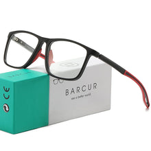将图片加载到图库查看器，BARCUR Lightweight Sports Reading Glasses for Men &amp; Women – Ultra-Light PC Frame Durable Presbyopia Eyewear with HD Transparent Acrylic Lenses – Comfortable Rectangle Readers for Casual Daily Wear and Outdoor Use
