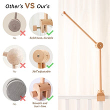 将图片加载到图库查看器，Wooden Baby Rattle Crib Mobile Holder for Newborns
