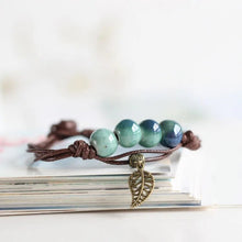 Load image into Gallery viewer, Traditional Boondoggle Colored Glaze Ceramic Bracelets Beads Folk Style Women's Fashion Jewelry Free Shipping #1618
