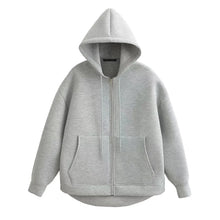 将图片加载到图库查看器，Autumn Women’s Hooded Jacket – Long Sleeve Zipper Coat
