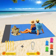 Load image into Gallery viewer, Waterproof Pocket Beach Mat – Lightweight Folding Outdoor Blanket for Camping &amp; Picnics
