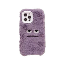 Load image into Gallery viewer, Cute Funny Fur Fluffy Phone Case For Iphone 14 13 12 11 Pro Max Mini X Xs Xr 7 8 Plus Se 2020 Girl Cover Soft Plush Stylish Cute Soft Warm Winter Phone Case
