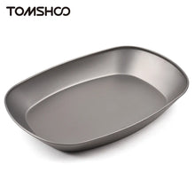 将图片加载到图库查看器，Tomshoo Titanium Plate Ultralight Metal Dish Outdoor Camping Pan Tableware Fish Fruit Snack Vegetable Dinner Plate Camp Supplies
