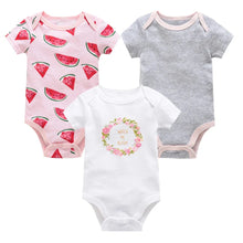Load image into Gallery viewer, 3/6 PCS Baby Cotton Bodysuits Set Short Sleeve Summer Outfits for Newborn Boys &amp; Girls 0–12 Months
