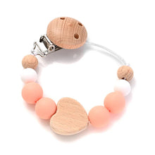 将图片加载到图库查看器，Baby Pacifier Chain Clip Silicone Teether Beads Soother Toy
