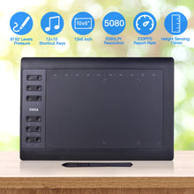 Load image into Gallery viewer, 10x6 Inch Professional Graphics Drawing Tablet 12 Express Keys with for Windows Mac for Painting Designing Online Course
