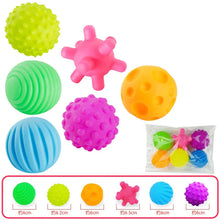 Load image into Gallery viewer, 6Pcs Textured Multi Ball Set for Baby Tactile Training
