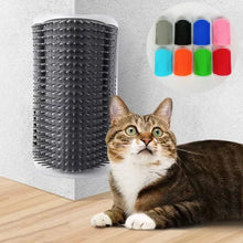 Load image into Gallery viewer, Cat Massage Brush &amp; Hair Remover – Self-Grooming Wall Corner Comb for Cats | Detachable, Easy-Clean Pet Massage Tool

