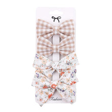 Load image into Gallery viewer, 4Pcs Baby Bows Hair Clips Cotton Linen Hairpins for Girls
