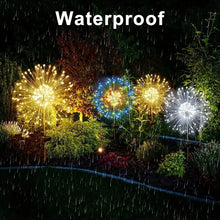 Load image into Gallery viewer, LED Solar Fireworks Lights – Outdoor Waterproof Garden Lights with Remote

