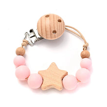 将图片加载到图库查看器，Baby Pacifier Chain Clip Silicone Teether Beads Soother Toy

