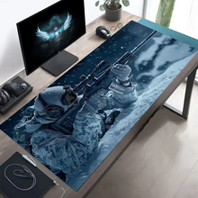 Load image into Gallery viewer, Tactical Soldier XXL Gaming Mouse Pad – Non-Slip Rubber Desk Mat with Stitched Edges &amp; Lycra Surface for FPS Gamers
