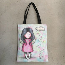 Load image into Gallery viewer, Fashion Cartoon Printing Women's Casual Tote High Quality Durable Fabric Shoulder Bag Girls Lovely Shopping School Bag Handbag
