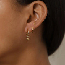 Load image into Gallery viewer, 3-Piece Star Drop Earrings Set – 18K Gold Stainless Steel Dangle Jewelry
