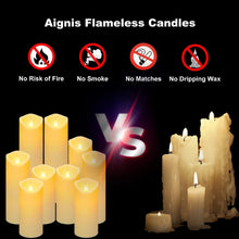 Load image into Gallery viewer, 10-120pcs Flameless LED Flickering Pillar Candles – Battery-Operated, Safe, and Reusable for Weddings, Parties, and Home Décor
