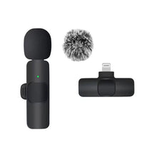 Load image into Gallery viewer, Basix Wireless Lavalier Microphone Audio Recording Mini Replaceable Windproof Wool Microphone for iPhone16 Shoot vlog YouTube
