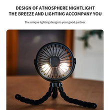 Load image into Gallery viewer, Multifunctional Stroller Mini Fan with USB Charging &amp; Phone Holder
