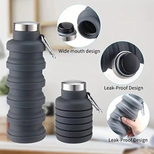 Load image into Gallery viewer, Collapsible Silicone Water Bottle - BPA-Free, Portable &amp; Reusable for Outdoor Adventures
