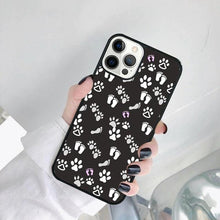 将图片加载到图库查看器，Dog Foot Print Colorful Pattern Phone Case For Iphone 14 Se 2020 Xr Xs 11 12 13 Mini Pro Max 6 7 8 Plus  Ultra Designer Printed Hard Back Case
