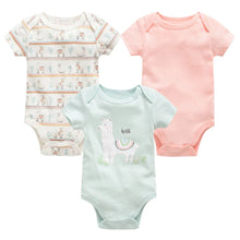 Load image into Gallery viewer, 3/6 PCS Baby Cotton Bodysuits Set Short Sleeve Summer Outfits for Newborn Boys &amp; Girls 0–12 Months
