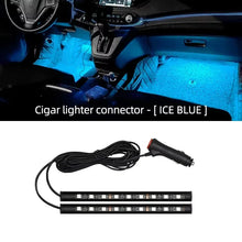 Load image into Gallery viewer, 2-in-1 LED Car Neon Foot Light - USB &amp; Cigarette Lighter Interior Ambient Lamp
