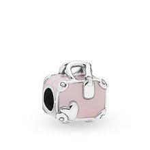 Load image into Gallery viewer, New Fashion Charm Original Pink Flower Backpack Balloon Beads Suitable for the original Pandora Women's Bracelet Jewelry Gift
