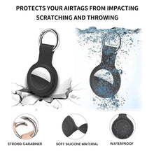 将图片加载到图库查看器，6-Pack: Protective Leather Airtag Holder Tracker Cover with Loop Key Ring
