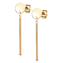 Load image into Gallery viewer, Circular Bar Drop Stainless Steel Dangle Earrings
