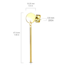 Load image into Gallery viewer, Circular Bar Drop Stainless Steel Dangle Earrings
