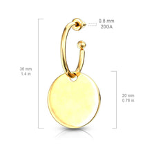 Load image into Gallery viewer, Circular Dangle Stainless Steel Stud Hoop Earrings
