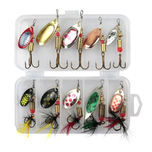 Load image into Gallery viewer, Metal Spoon Spinner Lure Set (10pcs) – 2–8g Fishing Spoonbait Crankbait Wobblers for Pike, Bass, Trout &amp; Saltwater Freshwater Fishing
