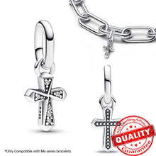 Load image into Gallery viewer, Sparkling Star Mini Dangle Charm - 925 Sterling Silver Green Heart Charm for Me Bracelet, Zircon &amp; Crystal Accent, Customizable Girl Party Jewelry
