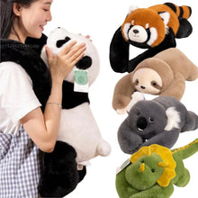 Load image into Gallery viewer, Kawaii Forest Animal Plush – Soft Raccoon, Dinosaur, Sloth, Panda Toy
