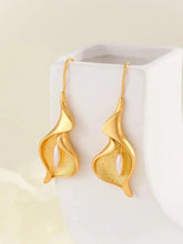 Load image into Gallery viewer, Blooming Flower Hook Earrings – Gold &amp; Silver Dangle Jewelry for Women
