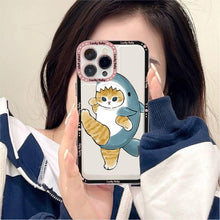 将图片加载到图库查看器，Cute Cat Phone Case For Iphone 11 12 13 Mini Pro Max 14 Pro Max Case Shell Cartoon Patterned Case Cover Soft Clear Cover Flexible Ultra Slim Anti-scratch Bumper Protective Cover For Iphone
