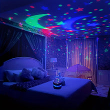 Load image into Gallery viewer, LED Starry Sky Projector Lamp – USB Rotating Night Light
