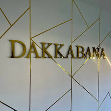 Load image into Gallery viewer, Gold Mirror 3D Letter Wall Stickers – Acrylic Peel &amp; Stick Decor
