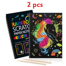 Load image into Gallery viewer, Dazzling Scratch Painting Kit - Parent-Child Interactive DIY Craft Toy with Note Cards
