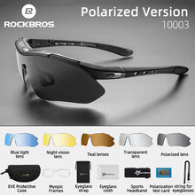 Load image into Gallery viewer, ROCKBROS Cycling Polarized glasses Bike Photochromic Outdoor Sports Sunglasses MTB PC Goggles Eyewear 5/3 Lens Bicycle Accessory
