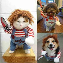 Load image into Gallery viewer, Halloween Dagger Pet Costume - Funny Knife-Holding Dog &amp; Cat Standing Dress for Festival Dress-Up
